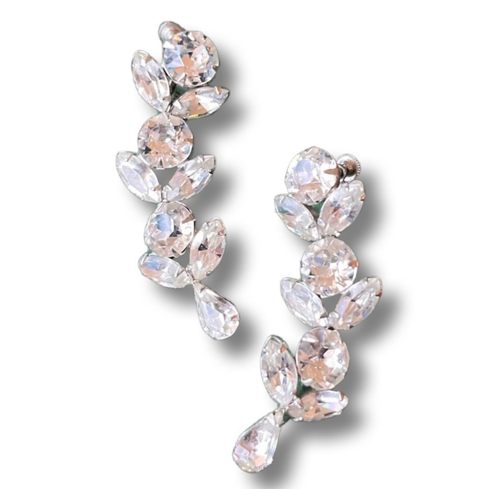 Kramer of NY Vintage Rhinestone Drop Earrings. Rare.